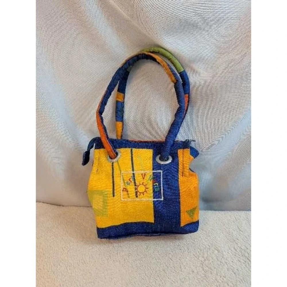 Kids Abstract Sun Print Small Carry Handbag Multicolored